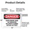 Signmission Explosive Gas No Smoking or Open Flames Within 20 Feet Danger Sign, Plastic, 14in x 10in, 2PK OS-2PACK-DS-P-1014-L-19349 - alternate 3